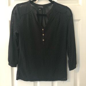 The Limited black and white polka dot blouse